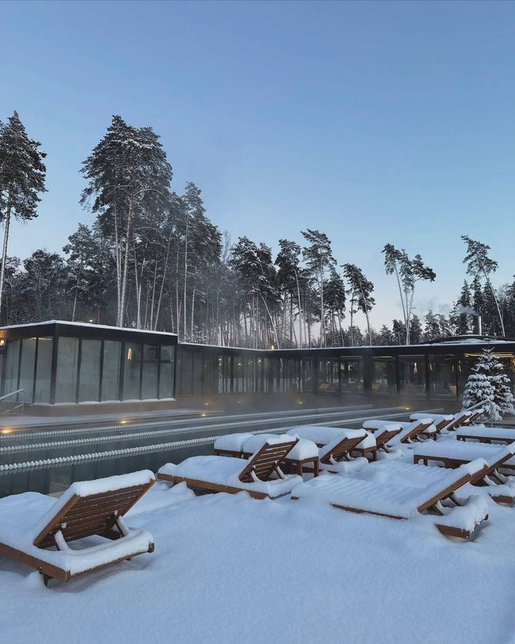 Outdoor trail near the property in cold tones